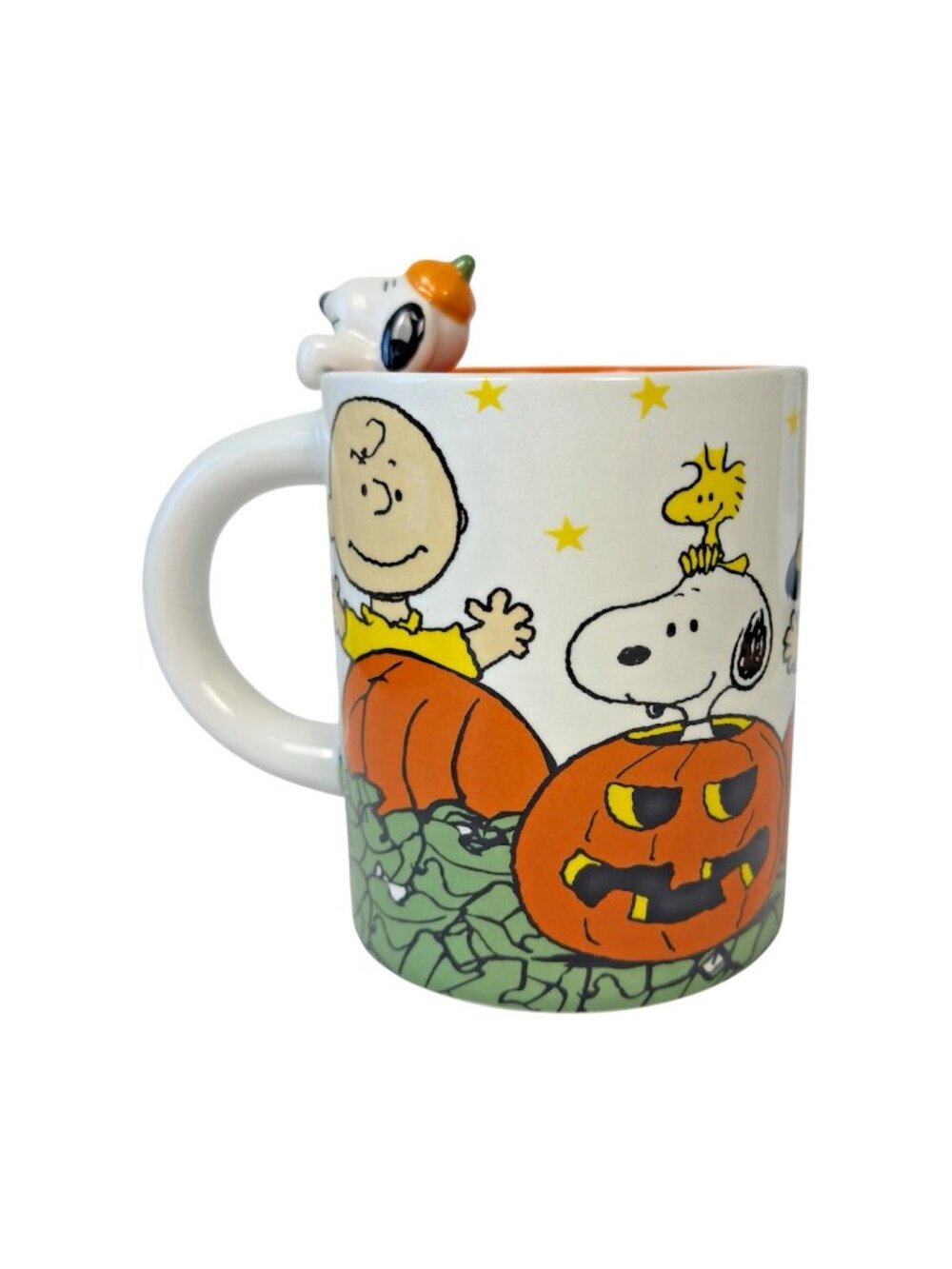 Peanuts Pumpkin Patch Ceramic Mug with 3D Snoopy Fall Halloween 20 oz Coffee Tea